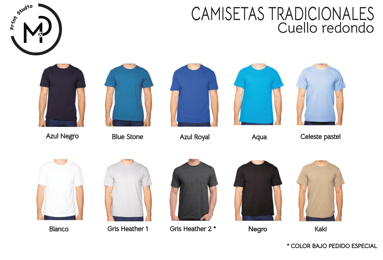 Camisetas Tradicionales - Colores Fríos