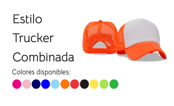 Gorra Estilo Trucker Combinada